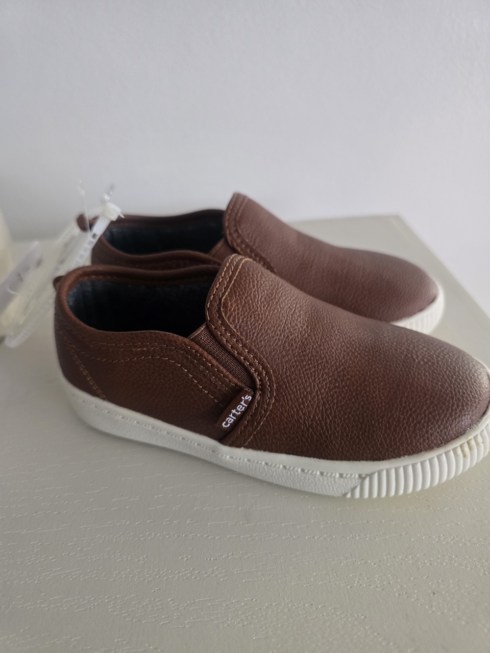 NWT Toddler Boys Faux Leather Ricky Casual Slip On Shoes